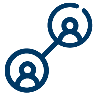Icon of two people connected