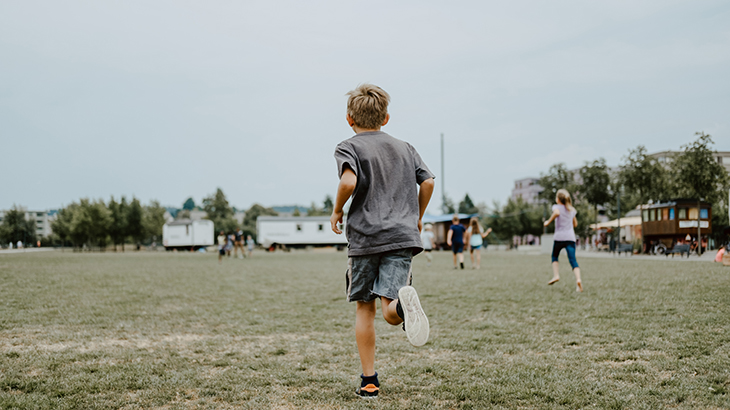 Child playing sport