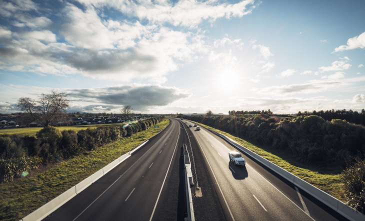 The new Waikato expressway from above