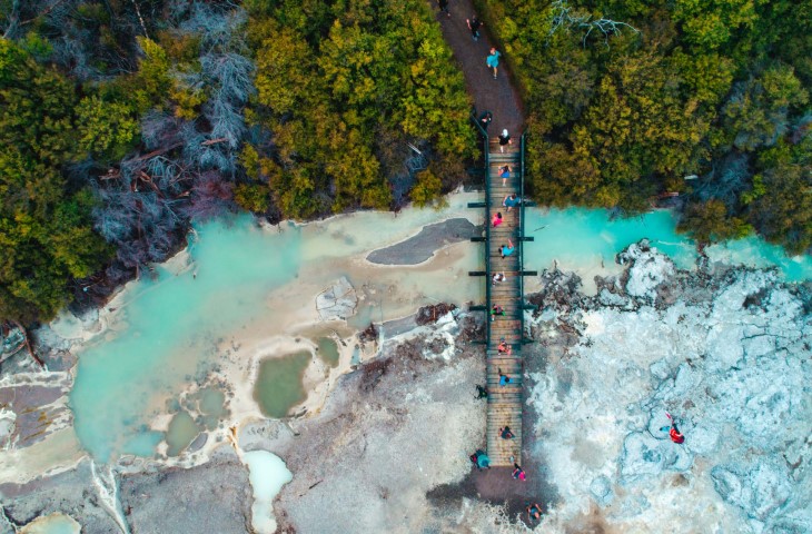 Aerial shot of the Rotorua Marathon