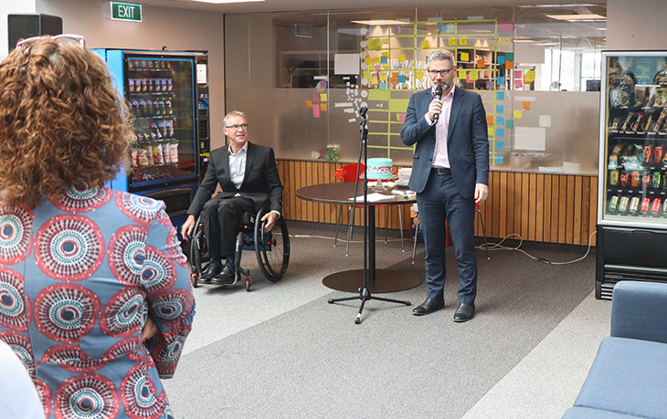 Hon Iain Lees-Galloway speaks at the launch