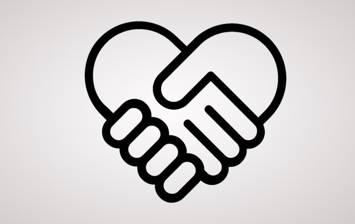 holding hand graphic Graphic of holding hands in a heart shape