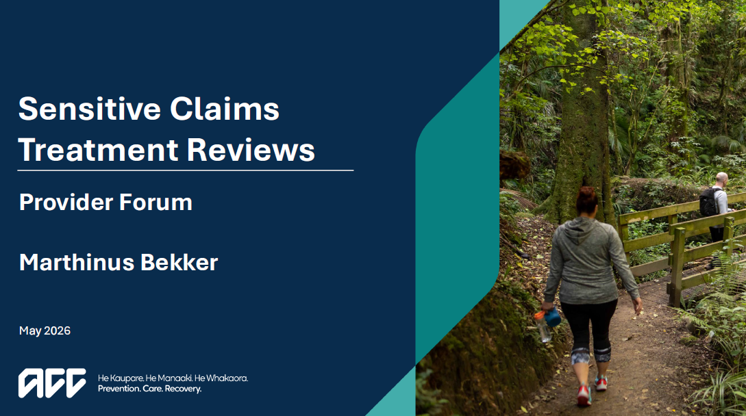 ACC Treatment reviews   Provider Forum Slides   thumbnail
