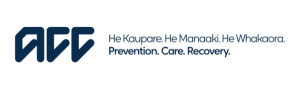 ACC logo with text Prevention, care, recovery