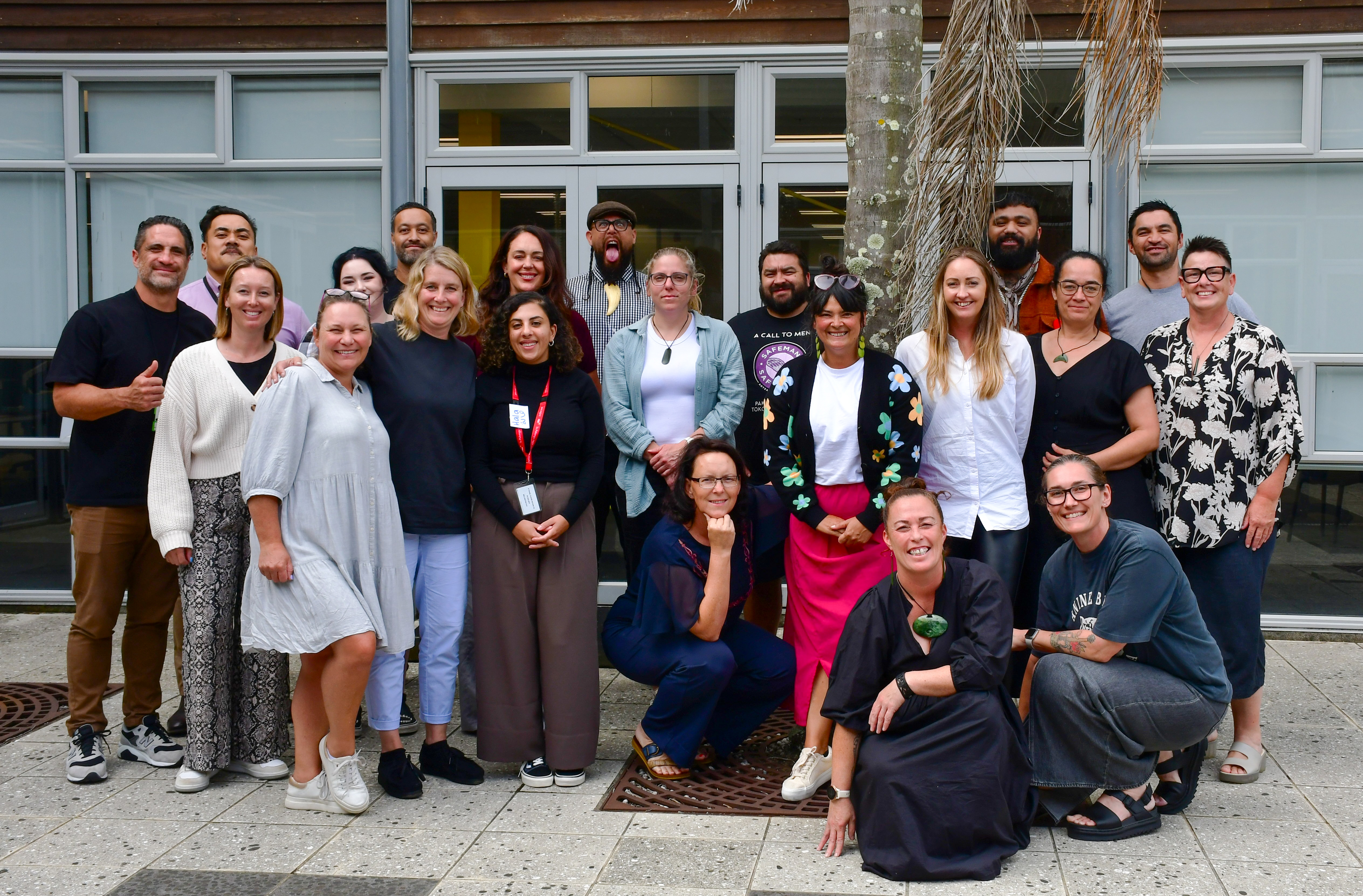 Attendees of Hikitia! national hui pose for camera