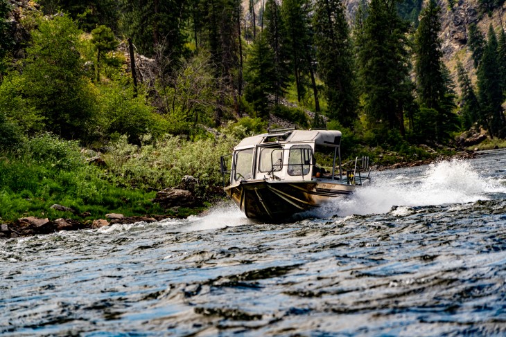 Boat on a river.