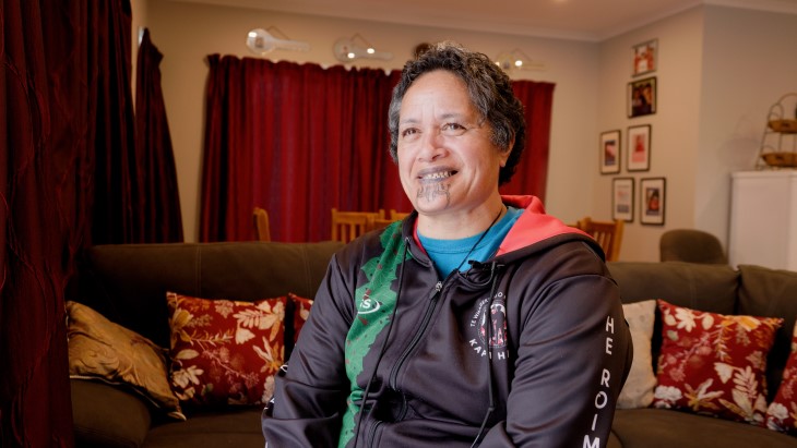 A portrait photo of Aroha Te Wao smiling. 