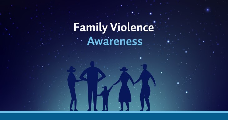 A screenshot of the home page of the ACC Family Violence Awareness e-learning module for staff. 