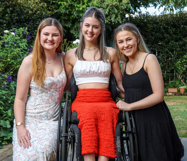 Jamie Astwood with her friends.