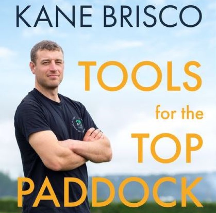 A close-up shot of the front cover of Kane Brisco's book, Tools for the Top Paddock. 