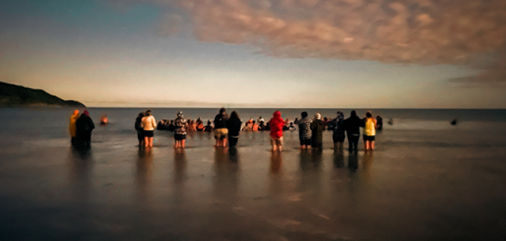 A pure (cleanse) taking place on the shores of Paripari, Ahipara. 