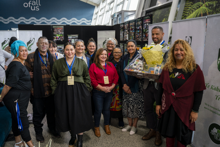 A group photo of ACC staff and members of the ACC Rongoā Māori Advisory Panel.