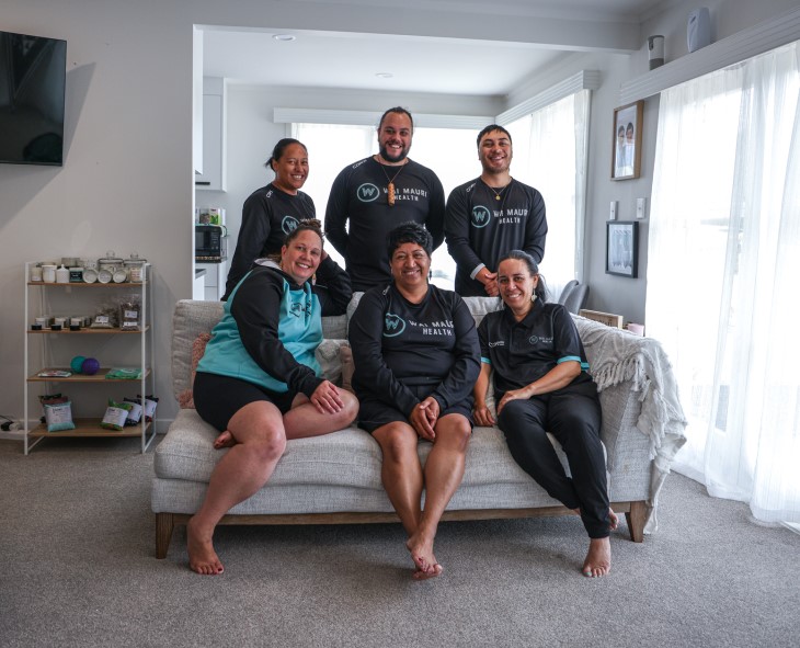 A group photo featuring the members of the Wai Mauri health team. 