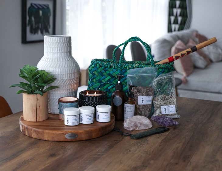 A photo of some of the herbal remedies and equipment used by the Wai Mauri Health team. 